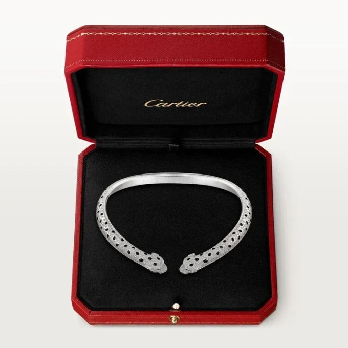 Náhrdelník Panthere De Cartier Torque, kloubový, s pavé