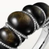 Náramek Cartier Libre Tressage, obsidián, diamanty