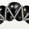 Náramek Cartier Libre Tressage, obsidián, diamanty