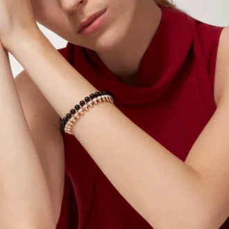 Náramek Clash De Cartier, pružný, onyx, extra velký model, diamanty