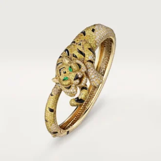 Náramek Faune Et Flore De Cartier, žluté, oranžové a hnědé diamanty, pavé