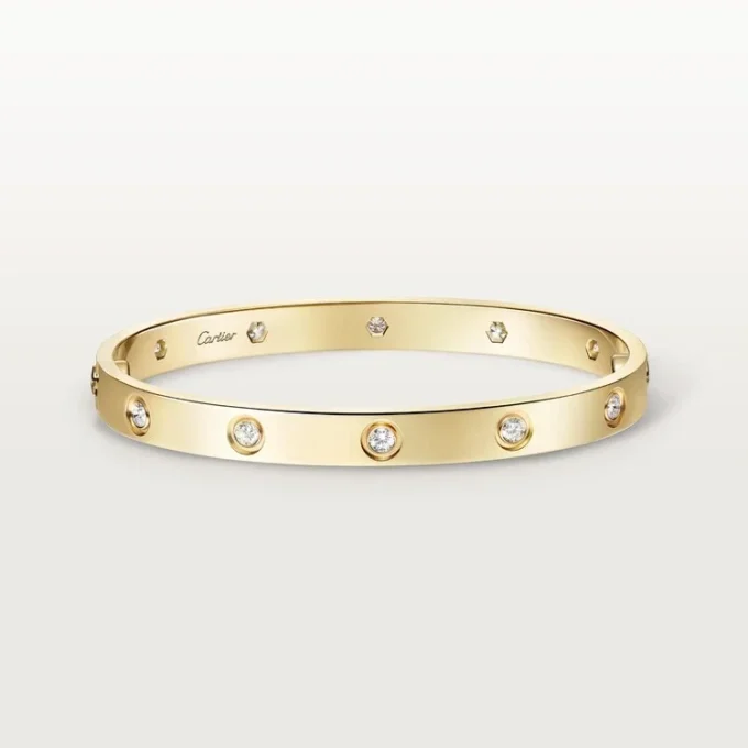 Náramek Love, klasický model, 10 diamantů