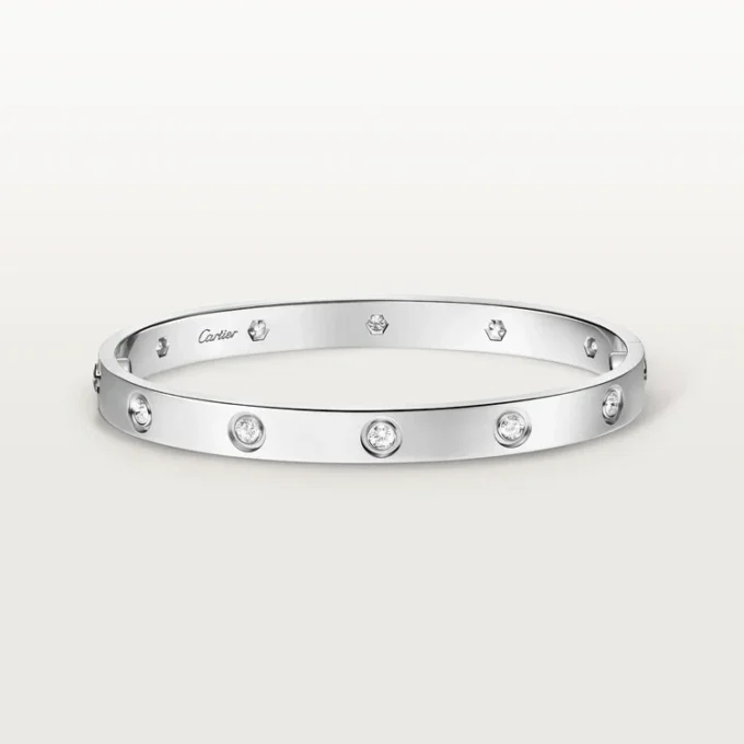 Náramek Love, klasický model, 10 diamantů