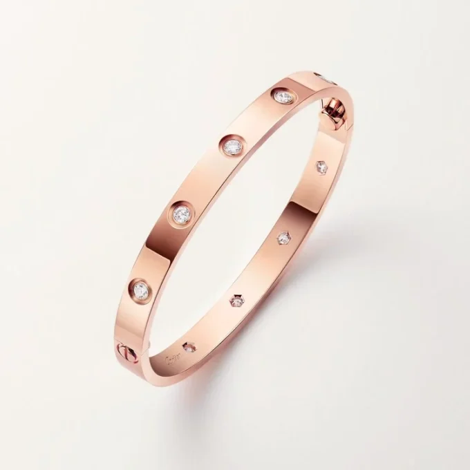 Náramek Love, klasický model, 10 diamantů