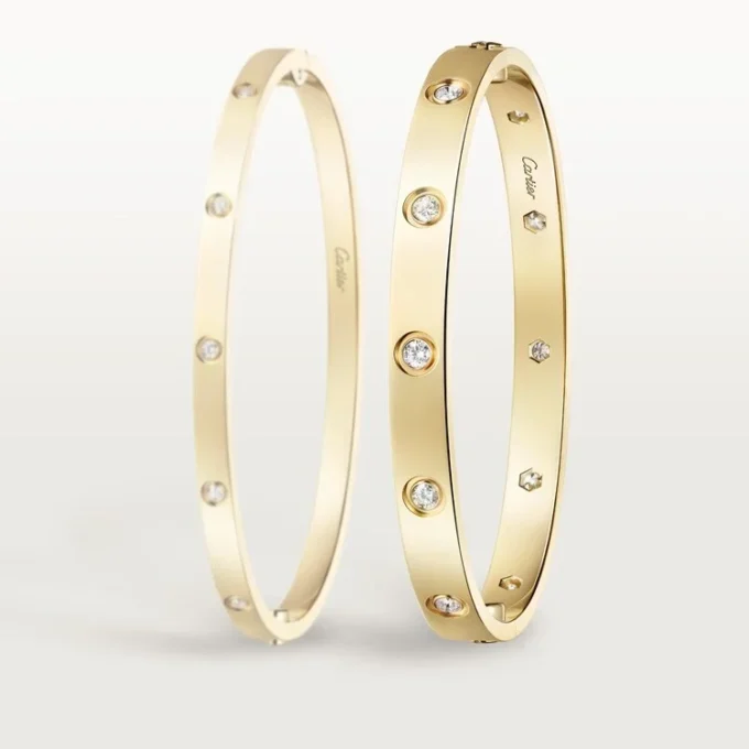 Náramek Love, klasický model, 10 diamantů