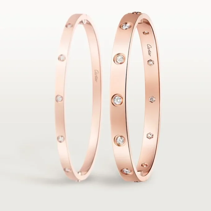 Náramek Love, klasický model, 10 diamantů