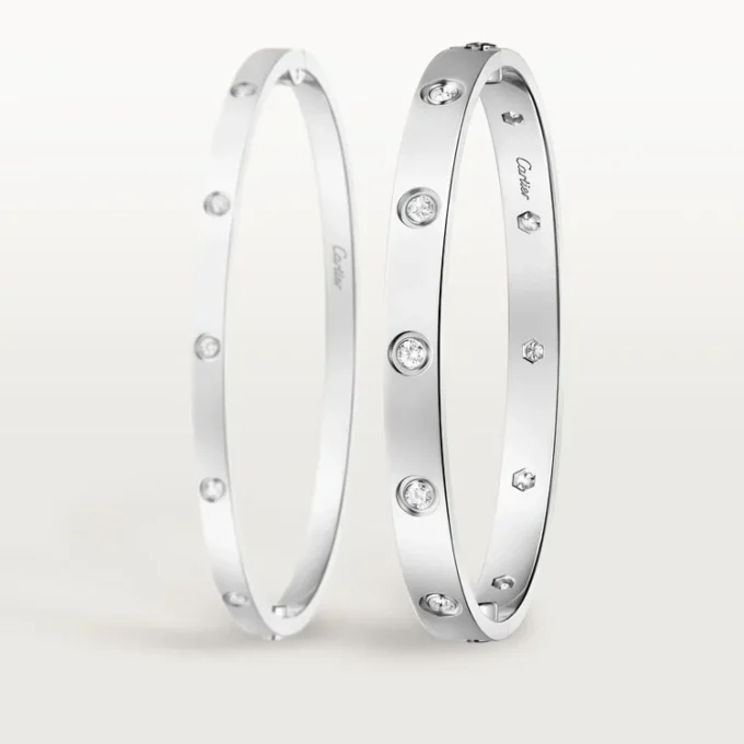 Náramek Love, klasický model, 10 diamantů