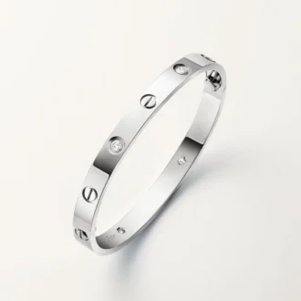 Náramek Love, klasický model, 4 diamanty