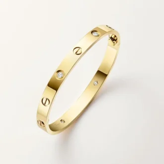 Náramek Love, klasický model, 4 diamanty