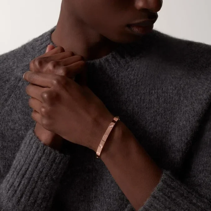 Náramek Love, klasický model, 4 diamanty