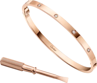 Náramek Love, malý model, 10 diamantů