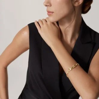 Náramek Panthere De Cartier – žluté zlato, lak, diamant, tsavoritový granát, onyx – Cartier