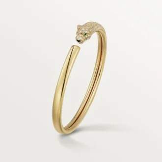 Náramek Panthere De Cartier, malý model, částečně osázený