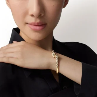Náramek Panthere De Cartier, malý model, částečně osázený