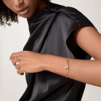Náramek Panthere De Cartier, na řetízku, diamanty