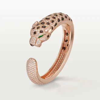 Náramek Panthere De Cartier, obsidián, pavé