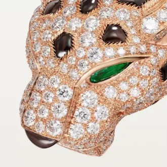Náramek Panthere De Cartier, obsidián, pavé
