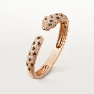 Náramek Panthere De Cartier, střední model, polopavé