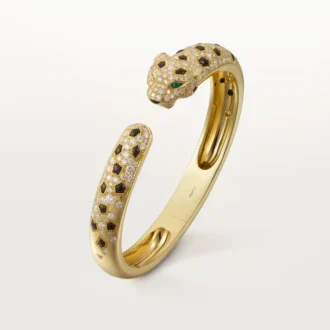 Náramek Panthere De Cartier, střední model, polopavé