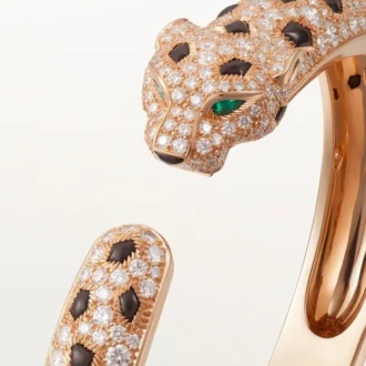 Náramek Panthere De Cartier, střední model, polopavé