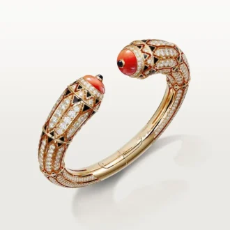 Náramek z kolekce High Jewelry – růžové zlato, korál, onyx, černý lak, diamanty – Cartier