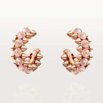 Náušnice Clash De Cartier, růžový chalcedon