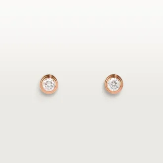Náušnice Diamants Legers, mm – růžové zlato, diamanty – Cartier
