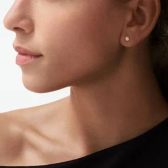Náušnice Diamants Legers, mm – růžové zlato, diamanty – Cartier