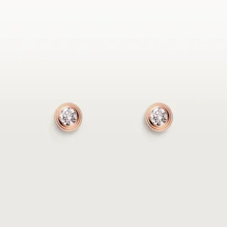 Náušnice Diamants Legers – růžové zlato, diamanty – Cartier