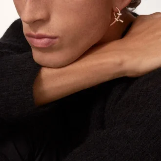 Náušnice Ecrou De Cartier (levá) – růžové zlato, diamanty – Cartier
