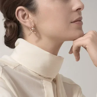 Náušnice Ecrou De Cartier (pravá) – růžové zlato, diamanty – Cartier
