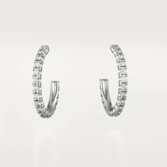 Náušnice Etincelle De Cartier, malý model – bílé zlato, diamanty – Cartier