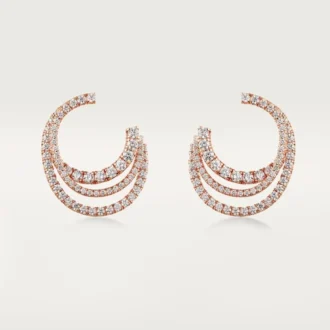 Náušnice Etincelle De Cartier – růžové zlato, diamanty – Cartier