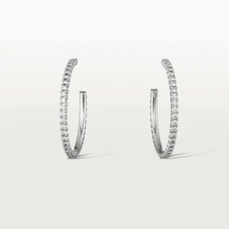 Náušnice Etincelle De Cartier, střední model – bílé zlato, diamanty – Cartier