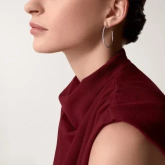 Náušnice Etincelle De Cartier, velký model – bílé zlato, diamanty – Cartier