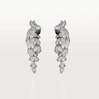 Náušnice Faune Et Flore De Cartier, s pavé