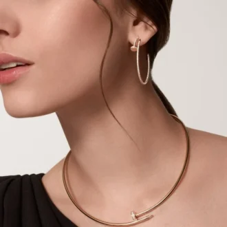 Náušnice Juste Un Clou – růžové zlato, diamanty – Cartier