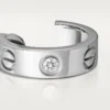 Náušnice Love, 2 diamanty – bílé zlato, diamanty – Cartier