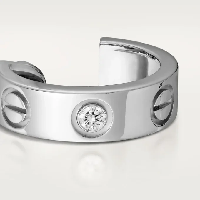 Náušnice Love, 2 diamanty – bílé zlato, diamanty – Cartier