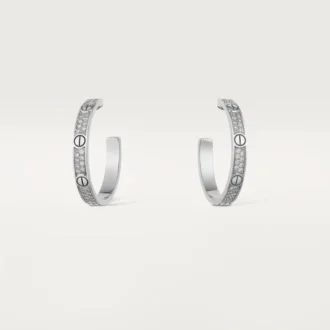 Náušnice Love – bílé zlato, diamanty – Cartier