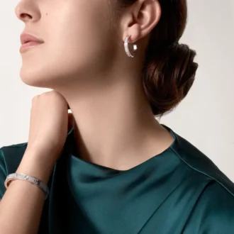 Náušnice Love – bílé zlato, diamanty – Cartier