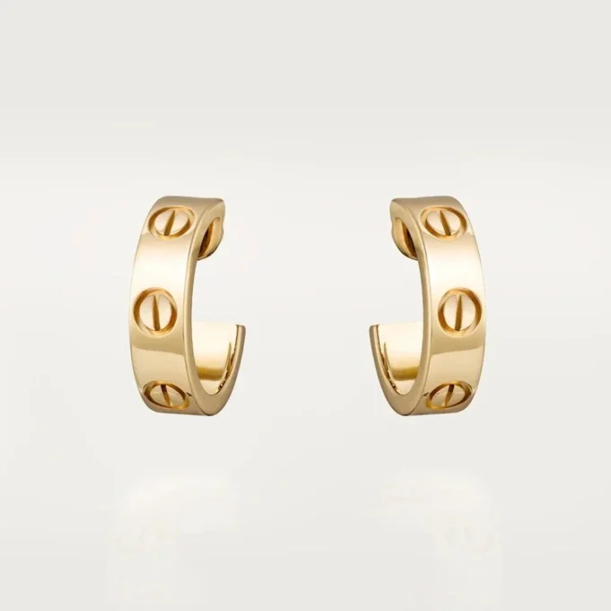 Náušnice Love – žluté zlato – Cartier