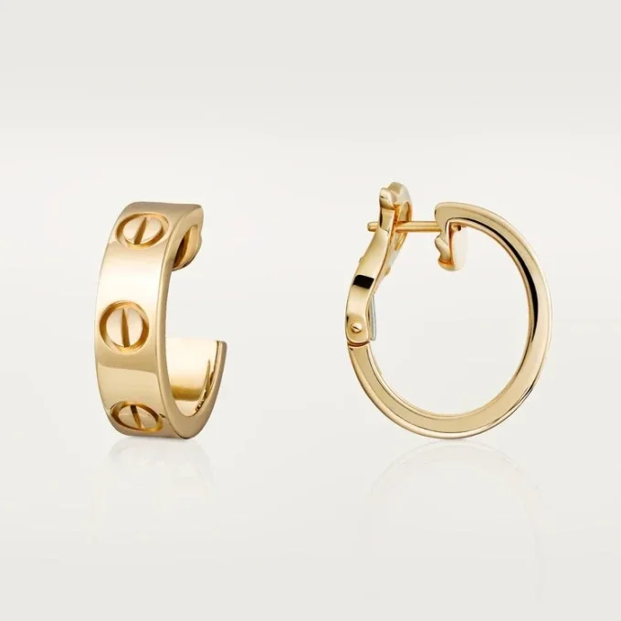 Náušnice Love – žluté zlato – Cartier