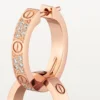 Náušnice Love, Multiwear, s polopavé