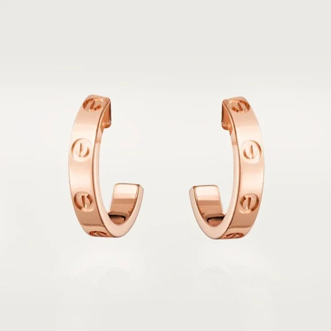 Náušnice Love – růžové zlato – Cartier