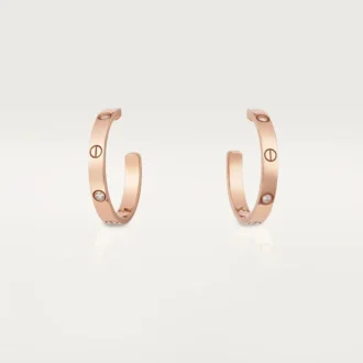 Náušnice Love – růžové zlato, diamanty – Cartier