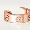 Náušnice Love – růžové zlato, diamanty – Cartier