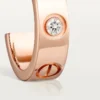 Náušnice Love – růžové zlato, diamanty – Cartier