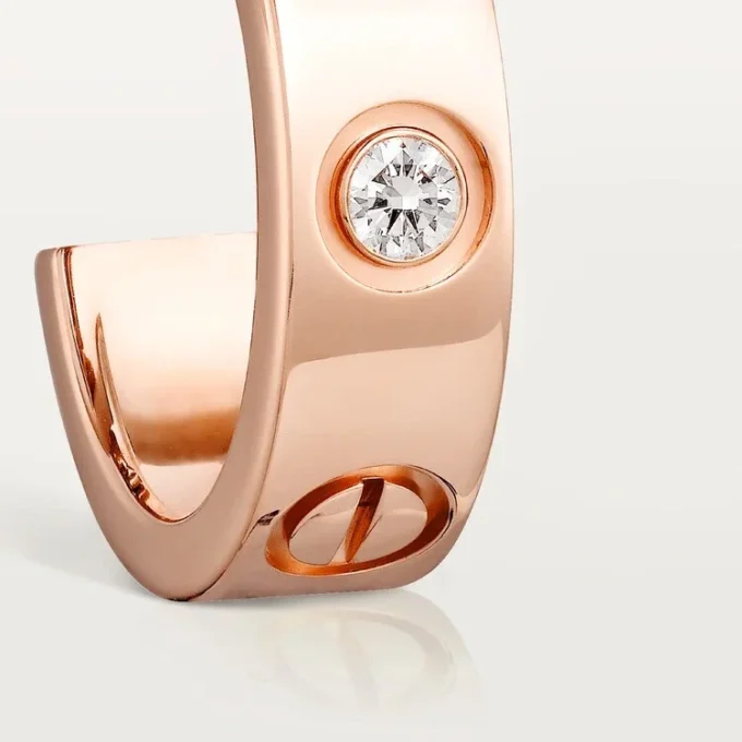 Náušnice Love – růžové zlato, diamanty – Cartier