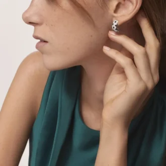 Náušnice Panthere De Cartier – bílé zlato, onyx, diamanty – Cartier